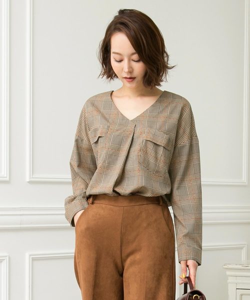 KOBE LETTUCE（コウベレタス）の「両ポケットスキッパーシャツ＊レディース/トップス[C3356]神戸レタス（シャツ/ブラウス・レディース・オフホワイト/マスタード/グリーン/ブルー系その他/ブラウン系その他・FREE）」の3枚目の写真