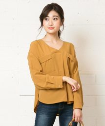 両ポケットスキッパーシャツ＊レディース/トップス[C3356]神戸レタス