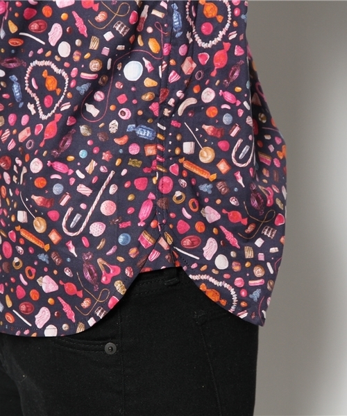 BEAMS BOY（ビームスボーイ）の「□BEAMS BOY / リバティ ラウンドカラーシャツ（シャツ/ブラウス・レディース・ブラウン/ネイビー・ONE SIZE）」の8枚目の写真