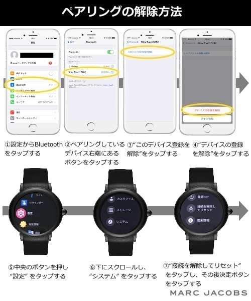 MARC JACOBS(マークジェイコブス)の「RILEY TOUCHSCREEN/ライリー タッチスクリーン スマートウォッチ ローズゴールド ピンク ストラップ 44MM(アナログ腕時計・レディース・ピンク系その他・ONE SIZE)」の6枚目の写真