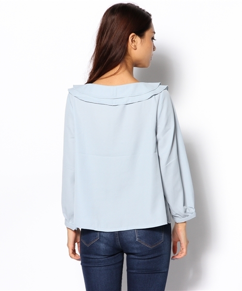 Chico（チコ）の「フリルブラウス（シャツ/ブラウス・レディース・オフホワイト/ベージュ/ロイヤルブルー・FREE）」の10枚目の写真