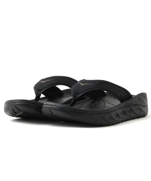 HOKA(ホカ)の「HOKA ORA RECOVERY FLIP (Black/Dark Gull Gray)(サンダル・メンズ・ブラック・26.0cm/27.0cm/28.0cm/29.0cm/25.0cm)」の2枚目の写真