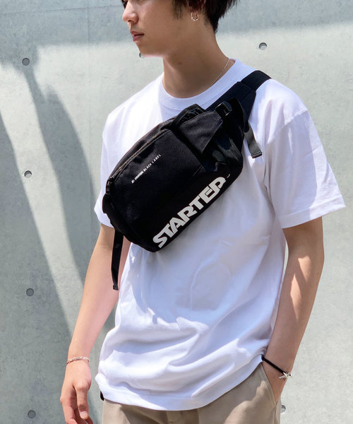 STARTER（スターター）の「【STARTER/スターター】プリント ウエストバッグ（ボディバッグ/ウエストポーチ・メンズ・グレー/ブラック×ホワイト/ブラック系その他・FREE）」の2枚目の写真