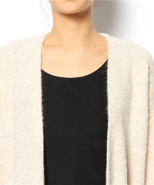 CROON A SONG（クルーンアソング）の「アルパカループロング カーディガン（カーディガン/ボレロ・レディース・アイボリー/グレー/ブラウン/ライトグリーン・FREE）」の8枚目の写真