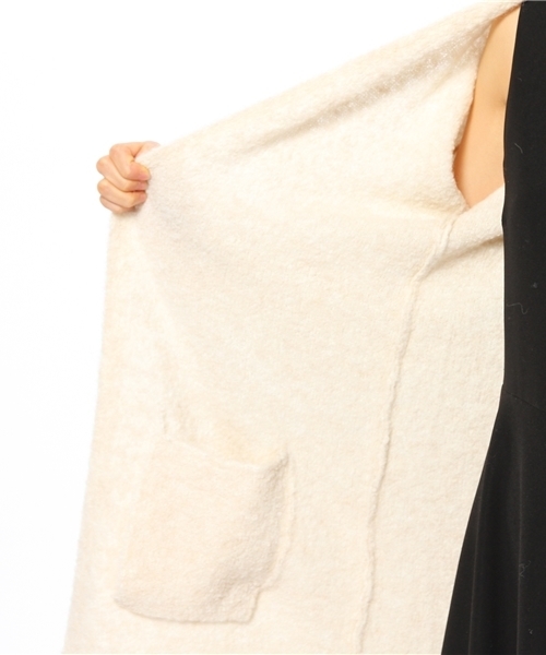 CROON A SONG（クルーンアソング）の「アルパカループロング カーディガン（カーディガン/ボレロ・レディース・アイボリー/グレー/ブラウン/ライトグリーン・FREE）」の11枚目の写真