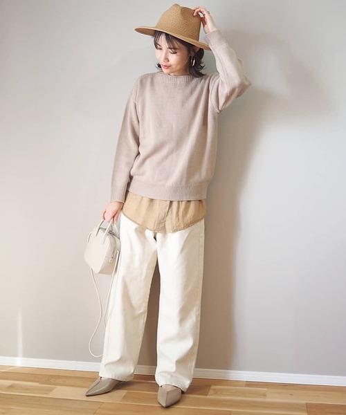 reca（レカ）の「ボートネックゆったりニット（ニット/セーター・レディース・ライトブルー/オフホワイト/ライトパープル/ライトピンク/ベージュ・FREE）」の16枚目の写真