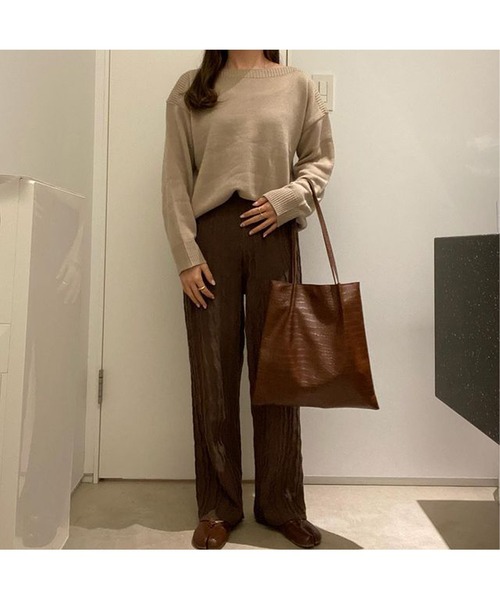 reca（レカ）の「ボートネックゆったりニット（ニット/セーター・レディース・ライトブルー/オフホワイト/ライトパープル/ライトピンク/ベージュ・FREE）」の17枚目の写真