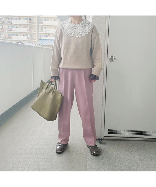 reca（レカ）の「ボートネックゆったりニット（ニット/セーター・レディース・ライトブルー/オフホワイト/ライトパープル/ライトピンク/ベージュ・FREE）」の18枚目の写真