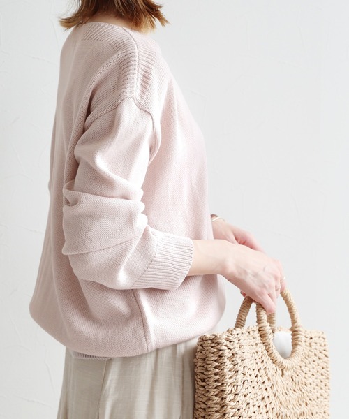 reca（レカ）の「ボートネックゆったりニット（ニット/セーター・レディース・ライトブルー/オフホワイト/ライトパープル/ライトピンク/ベージュ・FREE）」の20枚目の写真