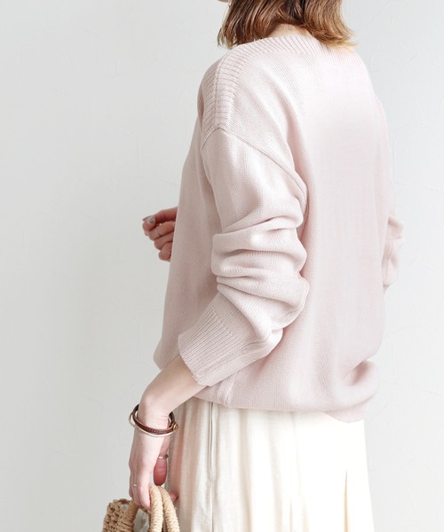 reca（レカ）の「ボートネックゆったりニット（ニット/セーター・レディース・ライトブルー/オフホワイト/ライトパープル/ライトピンク/ベージュ・FREE）」の21枚目の写真