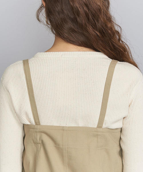 BEAUTY&YOUTH UNITED ARROWS（ビューティーアンドユースユナイテッドアローズ）の「BY コットンワイドサロペット ◆（サロペット/オーバーオール・レディース・ブラック/ベージュ・SMALL/MEDIUM）」の8枚目の写真