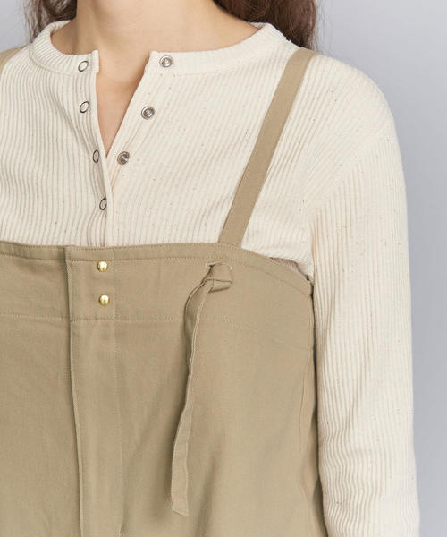 BEAUTY&YOUTH UNITED ARROWS（ビューティーアンドユースユナイテッドアローズ）の「BY コットンワイドサロペット ◆（サロペット/オーバーオール・レディース・ブラック/ベージュ・SMALL/MEDIUM）」の9枚目の写真