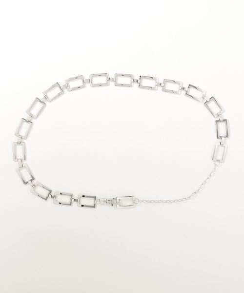 WEGO（ウィゴー）の「WEGO/スクエアチェーンベルト（ベルト・レディース・シルバー・FREE）」の2枚目の写真