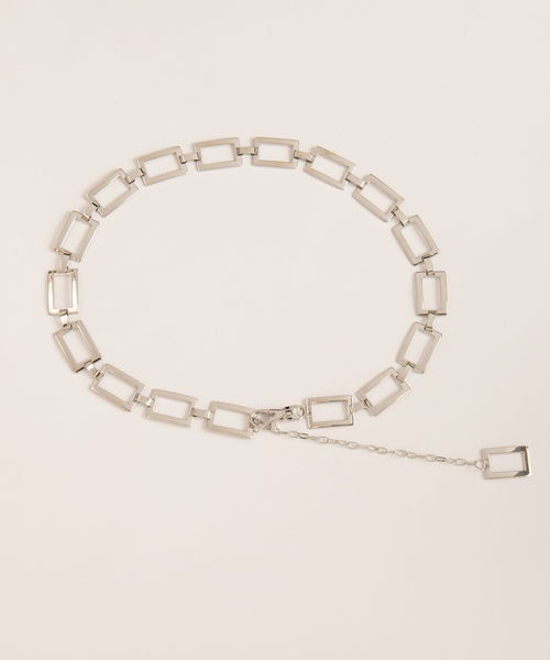 WEGO（ウィゴー）の「WEGO/スクエアチェーンベルト（ベルト・レディース・シルバー・FREE）」の3枚目の写真