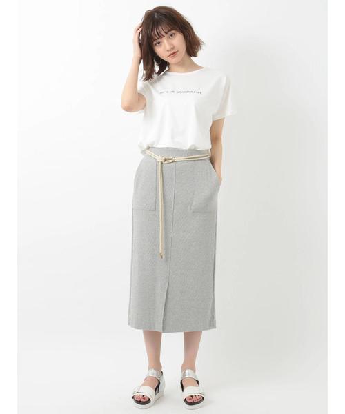 Editt by YECCA VECCA(エディットバイイェッカヴェッカ)の「リブタイトスカート 〇(スカート・レディース・杢グレー/ベージュ/ブラック・FREE)」の10枚目の写真
