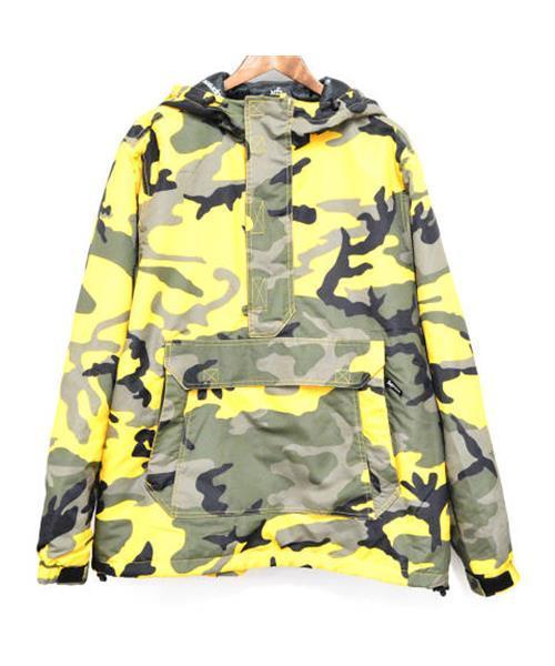 ブランド古着】Hooded Logo Half Zip Pullover カモフラハーフジップ 