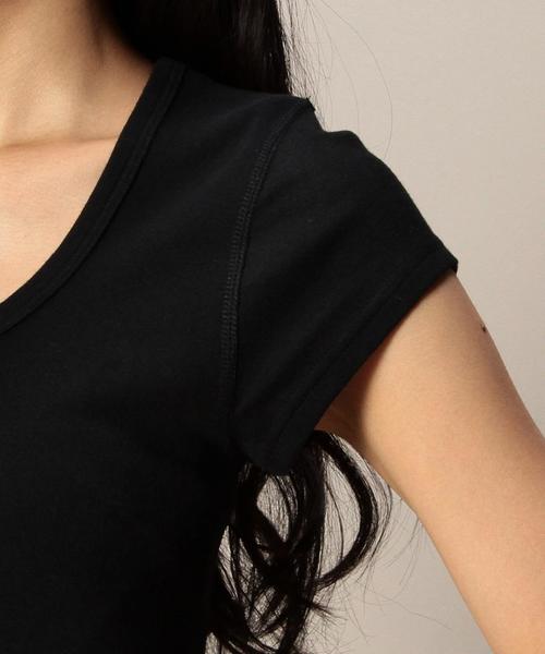 BEAUTY&YOUTH UNITED ARROWS（ビューティーアンドユースユナイテッドアローズ）の「BYBC フラットシームフレンチスリーブ ▽：◆（Tシャツ/カットソー・レディース・ホワイト/ブラック/ライトグレー/ネイビー/ターコイズブルー/ダークグレー/ダークグリーン/ケリー/ブラウン・フリー）」の11枚目の写真