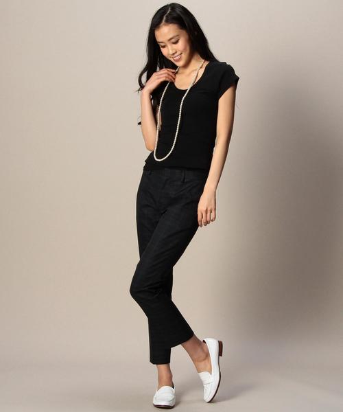 BEAUTY&YOUTH UNITED ARROWS（ビューティーアンドユースユナイテッドアローズ）の「BYBC フラットシームフレンチスリーブ ▽：◆（Tシャツ/カットソー・レディース・ホワイト/ブラック/ライトグレー/ネイビー/ターコイズブルー/ダークグレー/ダークグリーン/ケリー/ブラウン・フリー）」の17枚目の写真