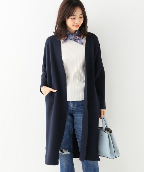 JOINT WORKS(ジョイントワークス)の「ソウバリニット コート(その他アウター・レディース・ネイビー/ライトグレー・FREE)」の1枚目の写真