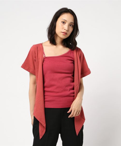 one way（ワンウェイ）の「2WAY SETUP CS（Tシャツ/カットソー・レディース・ホワイト/オフホワイト/ブラック/ダークオレンジ・FREE）」の4枚目の写真