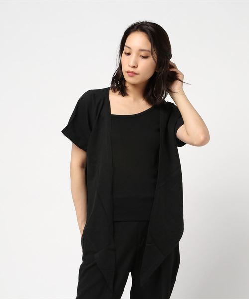 one way（ワンウェイ）の「2WAY SETUP CS（Tシャツ/カットソー・レディース・ホワイト/オフホワイト/ブラック/ダークオレンジ・FREE）」の3枚目の写真