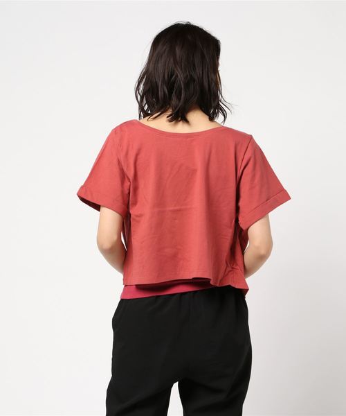 one way（ワンウェイ）の「2WAY SETUP CS（Tシャツ/カットソー・レディース・ホワイト/オフホワイト/ブラック/ダークオレンジ・FREE）」の6枚目の写真