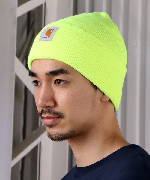 Carhartt（カーハート）の「【 Carhartt / カーハート 】 # アクリルワッチ M Acrylic Watch Hat A18 帽子 ビーニー（ニットキャップ/ビーニー・メンズ・ライム/ネイビー/オレンジ/ブラック/ホワイト/チャコールグレー/ダークブラウン/ブラウン/ブルー系その他/ブラウン系その他/ヘザーグレー/ブラック×ホワイト・FREE）」の9枚目の写真