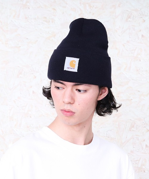 Carhartt（カーハート）の「【 Carhartt / カーハート 】 # アクリルワッチ M Acrylic Watch Hat A18 帽子 ビーニー（ニットキャップ/ビーニー・メンズ・ライム/ネイビー/オレンジ/ブラック/ホワイト/チャコールグレー/ダークブラウン/ブラウン/ブルー系その他/ブラウン系その他/ヘザーグレー/ブラック×ホワイト・FREE）」の13枚目の写真
