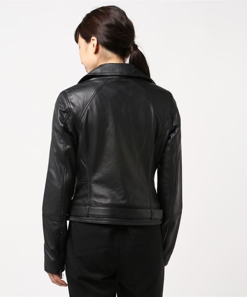 Guess（ゲス）の「MARCIANO All Mine Leather Gunmetal Moto Jacket