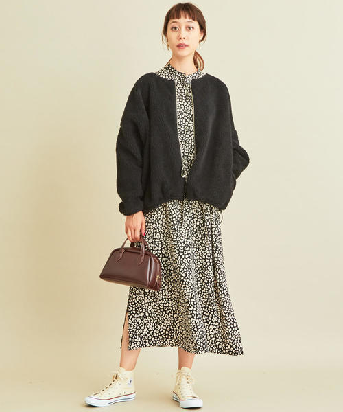 BEAUTY&YOUTH UNITED ARROWS(ビューティーアンドユースユナイテッドアローズ)の「by ※∴ボアボンディングノーカラージップブルゾン -ウォッシャブル-◆(ブルゾン・レディース・ブラック/モカ/オフホワイト・FREE)」の10枚目の写真