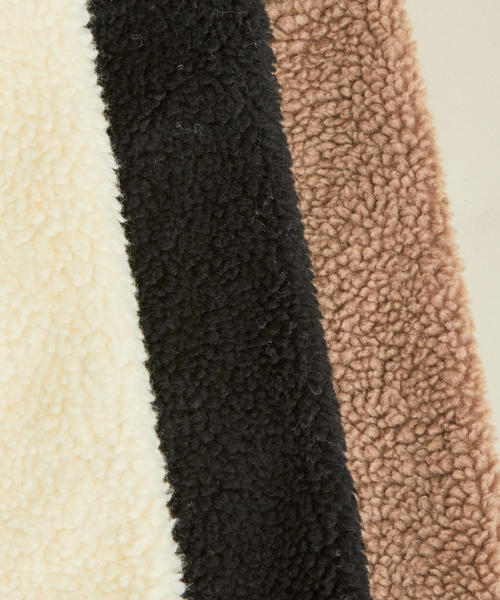 BEAUTY&YOUTH UNITED ARROWS(ビューティーアンドユースユナイテッドアローズ)の「by ※∴ボアボンディングノーカラージップブルゾン -ウォッシャブル-◆(ブルゾン・レディース・ブラック/モカ/オフホワイト・FREE)」の5枚目の写真