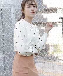 Heather | ポンポンドットニットプルオーバー　867820(Tシャツ/カットソー)