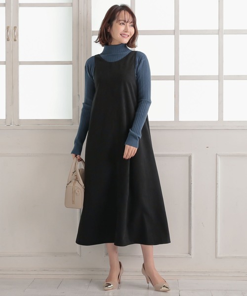 KOBE LETTUCE（コウベレタス）の「深V前後2Wayジャンスカ（ジャンパースカート・レディース・ブラック/ベージュ/アイボリー・FREE）」の15枚目の写真