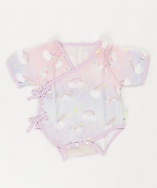 fafa（フェフェ）の「SHORTCAKE | マシュマロガーゼ(R)ボディ（ロンパース・キッズ・ミント/ラベンダー/その他1・80ｃｍ/70cm）」の3枚目の写真