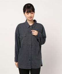 AMERICAN HOLIC | リネンブレンドWポケットBIGシャツ　＊(シャツ/ブラウス)