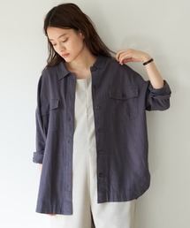 AMERICAN HOLIC | リネンブレンドWポケットBIGシャツ　＊(シャツ/ブラウス)