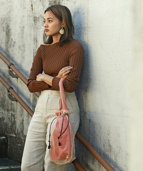 CONTROL FREAK / CTFK（コントロールフリーク）の「CONTROL FREAK（コントロールフリーク）プリーツワンショルダーバッグ（ショルダーバッグ・レディース・オレンジ/カーキ/ブラウン/ブラック・FREE）」の4枚目の写真