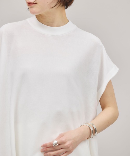 ニットフレアトップス Curensology カレンソロジー ホワイト 白 Curensology(カレンソロジー)/ニットフレアトップス（ニット