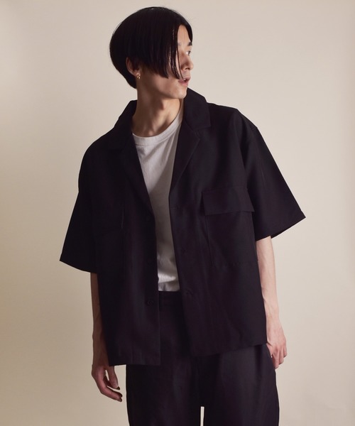 VIBGYOR(ヴィブジョー)の「VIBGYOR Select/ポリトロテーラードカラーシャツ(BI)(シャツ/ブラウス・メンズ・ダークパープル/マスタード/グリーン/グレー/ホワイト/ブラック・MEDIUM/LARGE)」の8枚目の写真