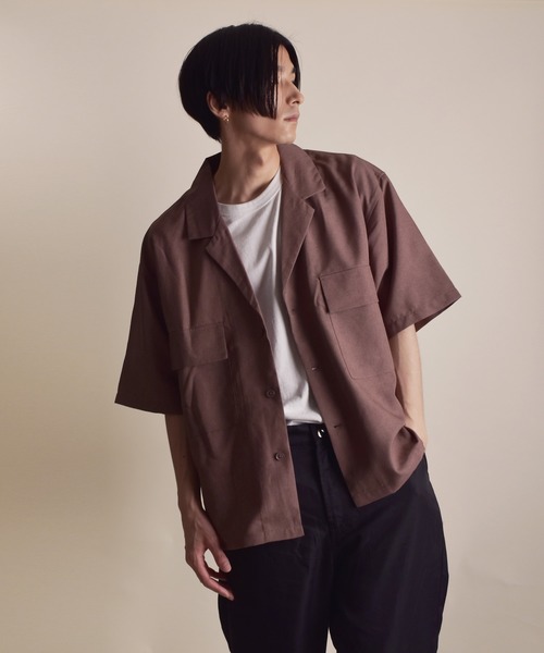 VIBGYOR(ヴィブジョー)の「VIBGYOR Select/ポリトロテーラードカラーシャツ(BI)(シャツ/ブラウス・メンズ・ダークパープル/マスタード/グリーン/グレー/ホワイト/ブラック・MEDIUM/LARGE)」の11枚目の写真
