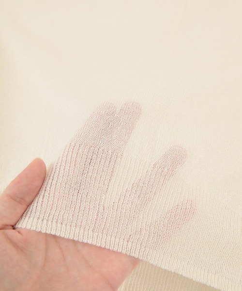 titivate（ティティベイト）の「ｻｲﾄﾞｽﾘｯﾄｵｰﾊﾞｰｻｲｽﾞｼｱｰﾆｯﾄ（ニット/セーター・レディース・ブラック/ベージュ/オリーブ/ピンク/アイボリー/ラベンダー・FREE）」の11枚目の写真