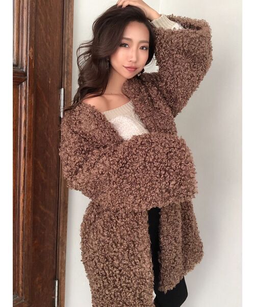 RESEXXY（リゼクシー）の「プードルファーコート（その他アウター・レディース・ブラック/ベージュ/ブラウン・FREE）」の14枚目の写真