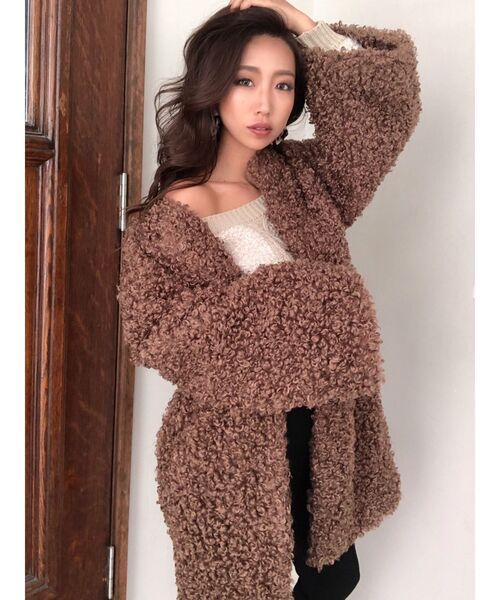 RESEXXY（リゼクシー）の「プードルファーコート（その他アウター・レディース・ブラック/ベージュ/ブラウン・FREE）」の15枚目の写真