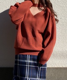 Mysa&Liina | チョーカー見え前後2WAYダンボールニット(ニット/セーター)