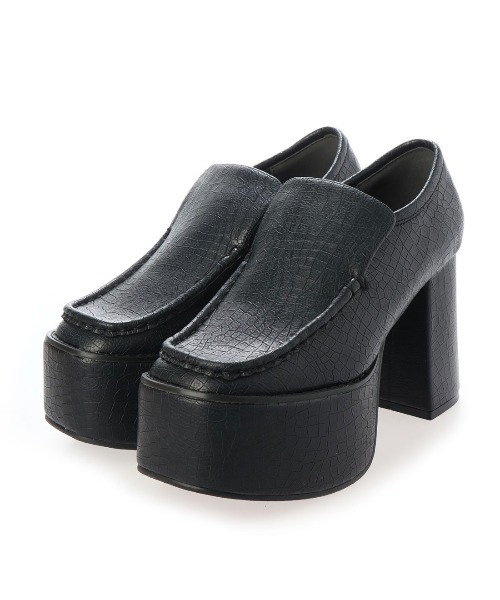 Mafmof（マフモフ）の「Mafmof(マフモフ) BLACK厚底シューズ（ローファー・レディース・ブラック/ブラック系その他・S/M/L/LL）」の7枚目の写真