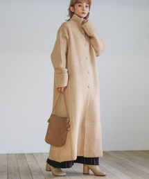 select MOCA（セレクトモカ）の「オフネックスタンドニットコート（その他アウター・レディース）」