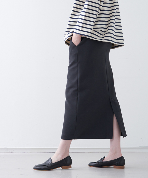 collex（コレックス）の「ロングタイトスカート（スカート・レディース・ベージュ/チャコールグレー/グレイッシュベージュ・M/S）」の2枚目の写真