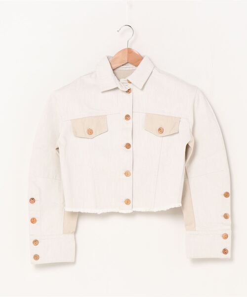 AERON(アーロン)の「AERON DENIM JACKET 777-11753(その他アウター・レディース・オフホワイト・34)」の1枚目の写真