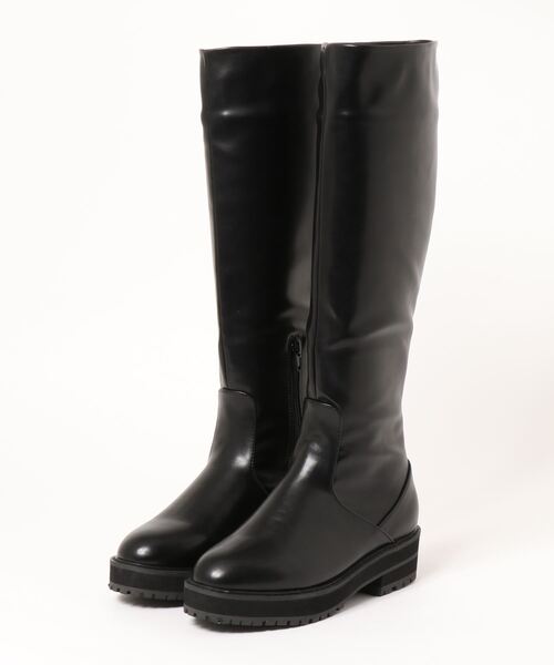 KOBE LETTUCE（コウベレタス）の「タンクソールロングブーツ（ブーツ・レディース・ブラック/ダークブラウン/ブラック系その他・LL/S/M/L）」の6枚目の写真