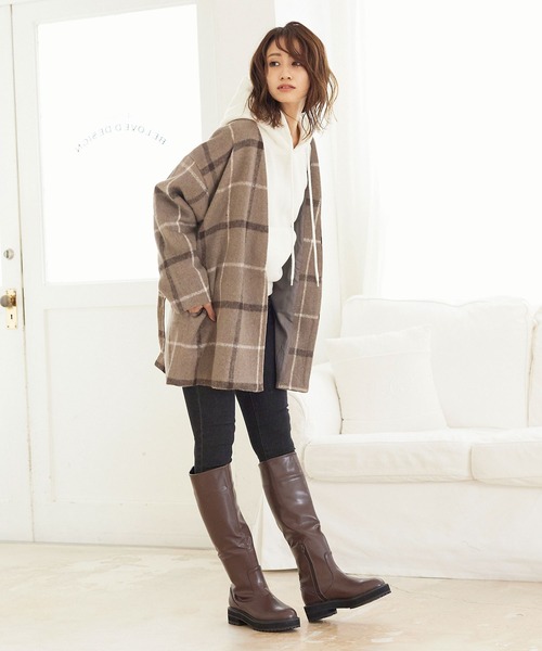 KOBE LETTUCE（コウベレタス）の「タンクソールロングブーツ（ブーツ・レディース・ブラック/ダークブラウン/ブラック系その他・LL/S/M/L）」の15枚目の写真